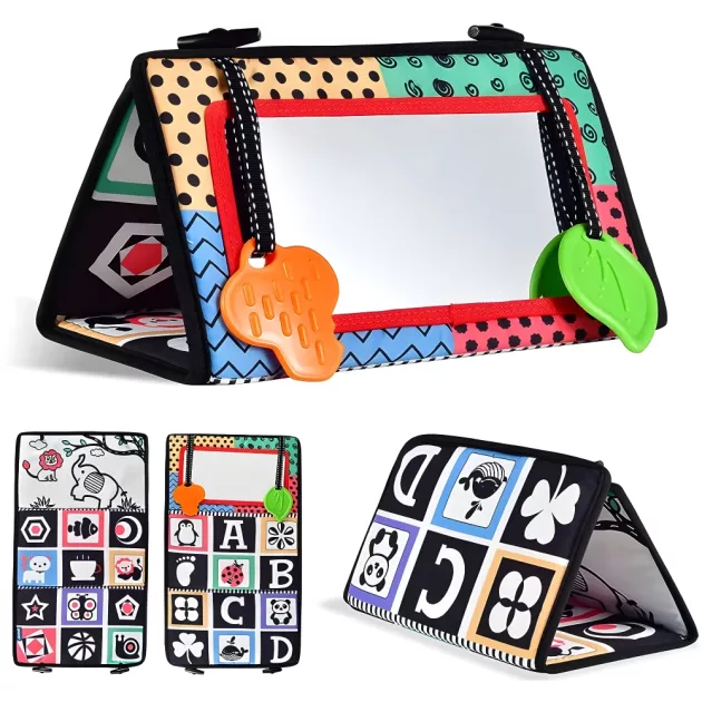 tummy time mirror, tummy time floor mirror, sensory toys