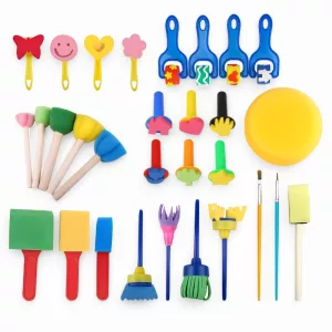 paint brush set, paint sponge, drawing set