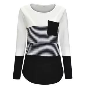 long sleeve shirt, long sleeve top, maternity shirt, nursing shirt, breastfeeding top