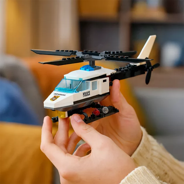 police helicopter toy, helicopter toy, building blocks, building block toy