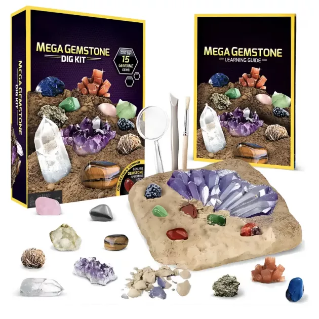 gemstone book, gem dig kit, gemstone kit