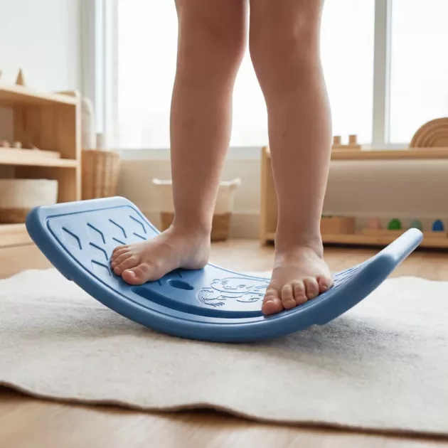 wobble board montessori, montessori balance board, balance board toy