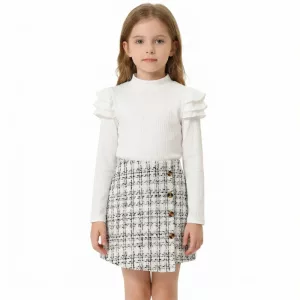 long sleeve top and skirt set